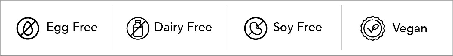 Egg Free, Dairy Free, Soy Free, Vegan